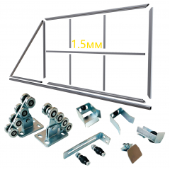 Комплект откатных ворот для самостоятельной сварки 1,5 мм